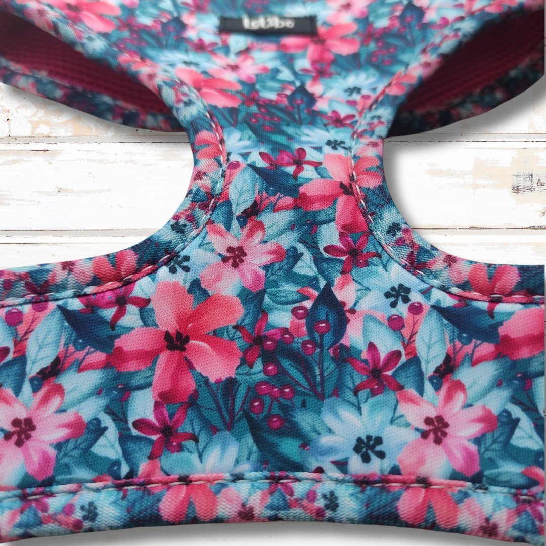 Pink & Blue Floral Harness